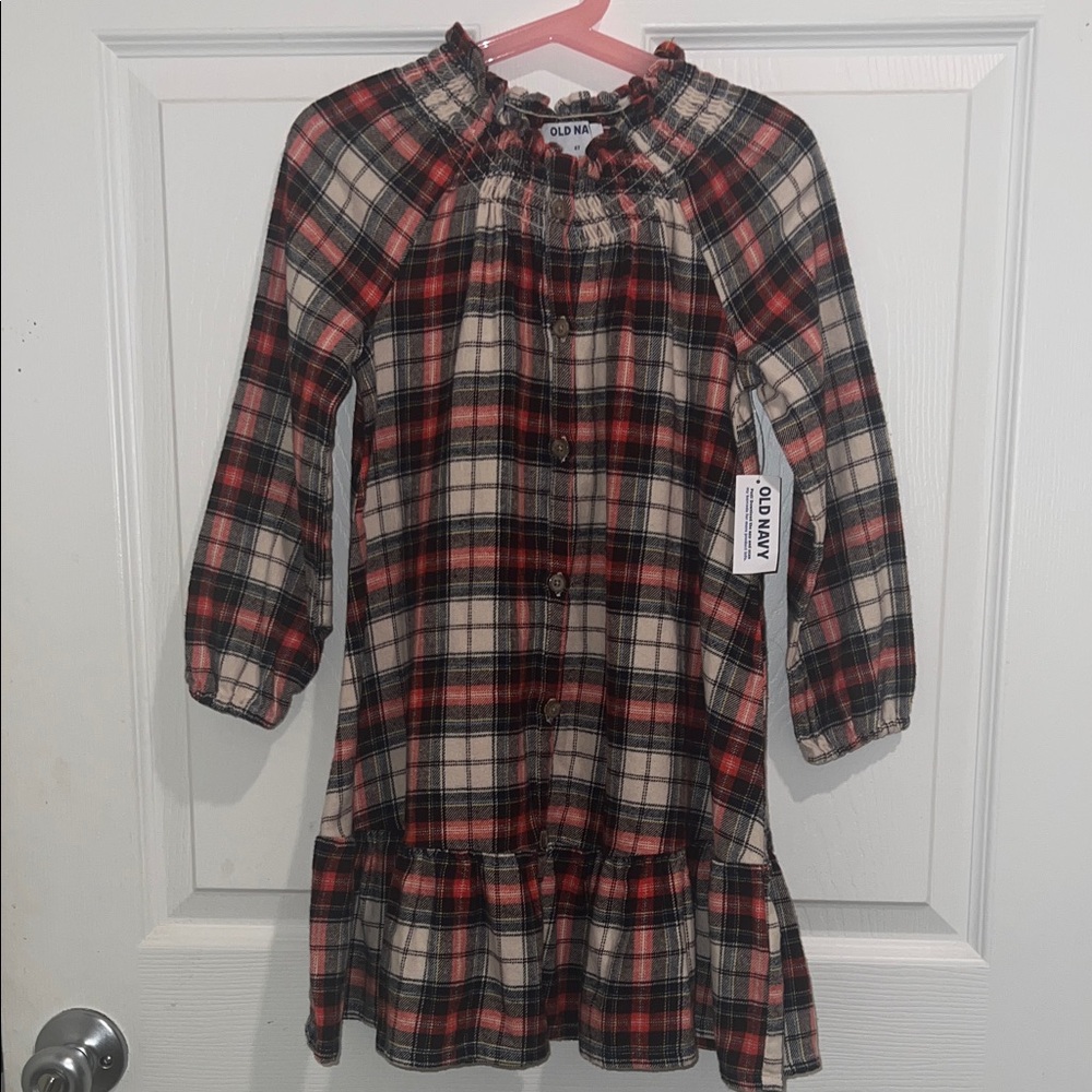 Old Navy Red and Black Plaid Dress